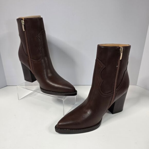 NWOT Nine West Taytay Block Heel Dress Ankle Boots 8 - Picture 3 of 11